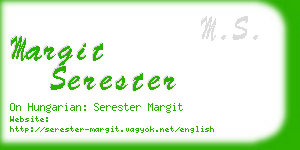 margit serester business card